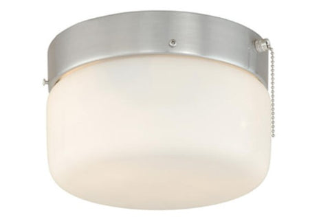 Pull Chain Flush Mount Ceiling Light, Brushed Nickel