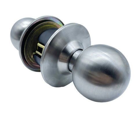 Round Passage Door Knob, Brushed Nickel