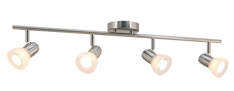 4 Light Track Lighting, Brushed Nickel