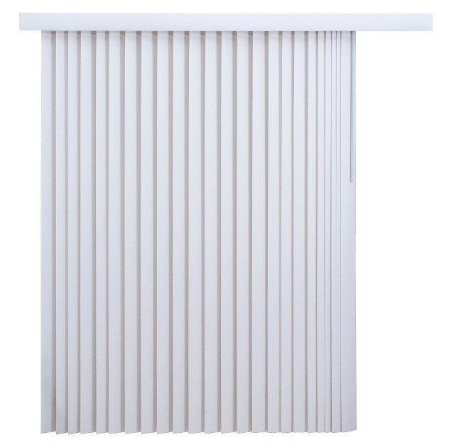 3.5" PVC White Vertical Blinds 106 in X 96 in