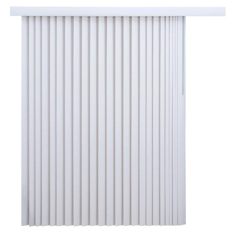 3.5" PVC White Vertical Blinds 106 in X 96 in